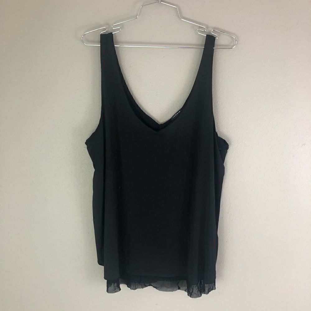 Torrid Black V Neck Tank Top - Picture 1 of 3